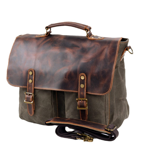 Vintage Canvas Messenger Bag | ANSEN