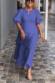 Carla™ - Elegant Puff-Sleeve Dress
