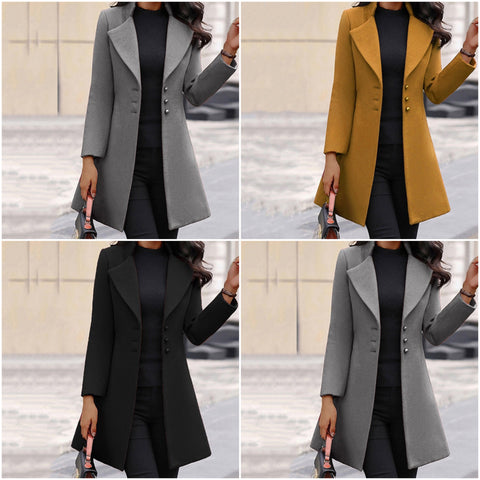 Gail - Sleek Buttoned Coat